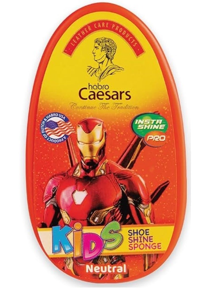 Habro Caesar Kids Shoe Shine Sponge For Boys Neutral 4 ML - Image 1